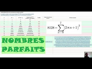 Nombres parfaits, calcul arithmétique, nombre premier de Mersenne, théorème d'Euclide, algorithme