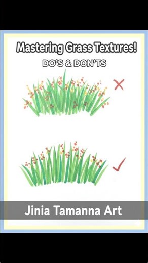 How to Draw Grass Textures || Mastering grass textures #art #painting