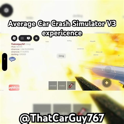 Average car crash simulator v3 experience: #roblox #memes #funny #trend #fyp #crash #fail #explotion