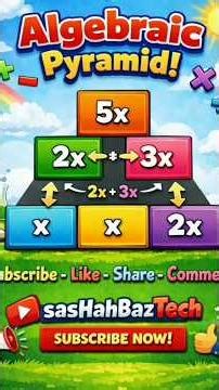 Learn Algebraic Pyramids | Easy Math trick 🚀