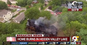 Fire destroys log home at Hidden Valley Lake