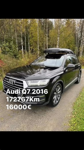 🚗 Audi Q7 – 2016 💰 PRICE: €16,000 📍 Year: 2016 📍 Mileage: 172,767 km 📍 Transmission: Automatic 📍 Fuel: Diesel / Petrol (depending on version) 📍 Drive: quattro All-Wheel Drive ✅ Features & Highlights ✔️ Premium full-size SUV ✔️ Spacious 5–7 seats configuration ✔️ Leather interior ✔️ Navigation system ✔️ Parking sensors rear camera ✔️ LED headlights ✔️ Automatic climate control ✔️ Advanced Audi safety systems 🔹 Powerful and comfortable driving experience 🔹 Ideal for family or executive us