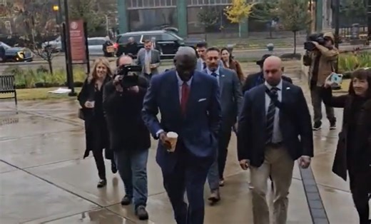 Someone Played The Chicago Bulls Intro Music Through A Speaker As Michael Jordan Walked Into Court To Testify Against NASCAR | Whiskey Riff