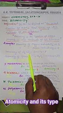 Atomicity and its type || Class -9, Chemistry||