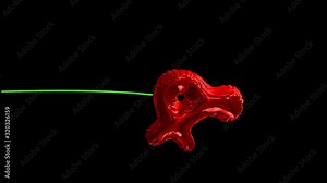 3d animated floating balloon typography text with dynamic string and alpha ampersand