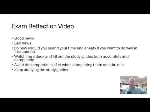 Exam Reflection Video