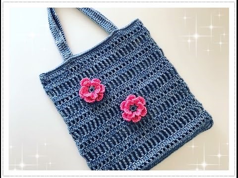 Einfache Einkaufstasche häkeln / Strandtasche häkeln