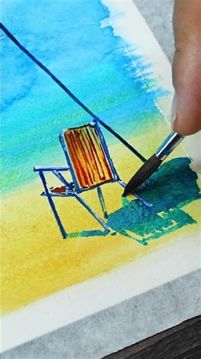 Easy Palm Tree in Watercolor Painting!