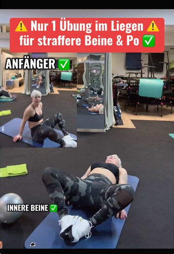 Heute zeige ich euch eine Übung in zwei Versionen – für jedes Level geeignet 🔥 Egal ob du gerade erst startest oder schon fortgeschritten bist: Du kannst die Intensität ganz einfach anpassen und trotzdem effektiv deinen Po trainieren. Die Basic-Variante gibt dir Stabilität und ein sauberes Gefühl für die Bewegung. In der fortgeschrittenen Version aktivierst du zusätzlich gezielt die Innenschenkel – und unterstützt gleichzeitig den Lymphfluss, was sich positiv auf die Durchblutung und ein leicht