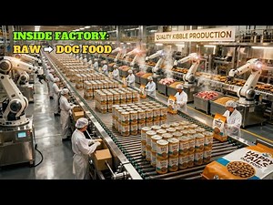 Inside a Mega Dog Food Factory: From Raw Meat to Dog Food! 🥩➡️🥣 | Pet Food Process