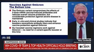 38K views · 525 reactions | BREAKING: Dr. Fauci says "at this point, there is no need for a variant-specific booster," because current shots are effective against Omicron. He says eligible Americans who have had two shots should make sure to get a booster. | CBS News | Facebook