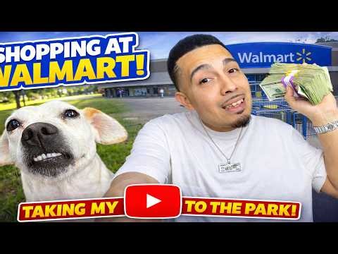 Walmart Run for My House 🛒🏠 + Taking the Dog to the Park 🐶🌳 | Vlog