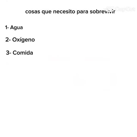 cosas que necesito para sobrevivir