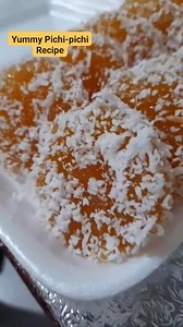 35 pcs Pichi-pichi recipe Ingredients: 2 cups grated cassava 1 & 1/4 c. White sugar 2 tbsp. Lye water 1/4 tsp. Salt 2 cups water #yummyfood #pichipichi #foodie #homebaker #followers #everyoneシ゚ #kakaninlover #freerecipe | Ghielicious Vlogs
