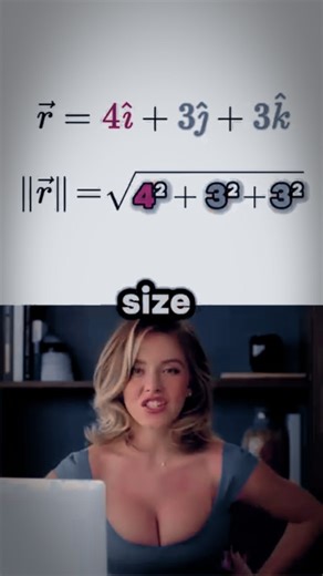 Katherine on Instagram: "Sydney Sweeney and Drake explain where the vector magnitude formula comes from🔥🔥 ⚠️DISCLAIMER⚠️: This is not real audio/video of Sydney or Drake and they did not actually say the things you see in the video. They’re deep fakes created using AI tools. #onlock #math #vectors #magnitude #engineering #STEM #brainnourishment"