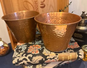 Vintage Hammered Copper Planters – Rustic Flower Pots (set of 2) - Etsy