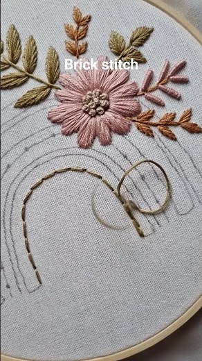 Brick stitch quick tutorial Boho rainbow embroidery🌈 #embroidery #tutorial #diy #craft #handmade