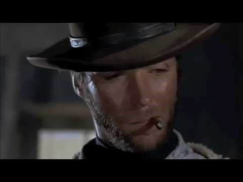 Badass Movie scene: Clint Eastwood Poncho trick