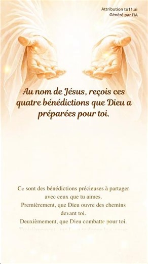 👉 Reçois cette bénédiction au nom de Jésus 🙏✨#prierepuissante #benediction #jesus #amen #amour