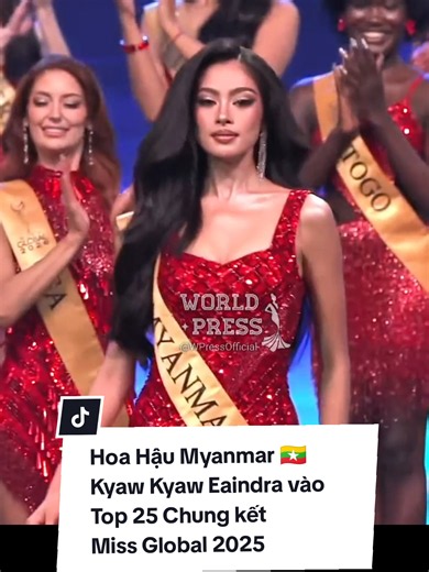 Hoa Hậu Myanmar 🇲🇲 Kyaw Kyaw Eaindra - Miss Global Myanmar 2026 vào Top 25 Chung kết Miss Global 2026 ❤️ #HoaHau #MissGlobal #MissGlobal2026 #MissGlobalMyanmar #MissGlobalMyanmar2026