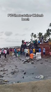 PVC container at kalamb beach vasai VC : @palghar_districttt #virar #viral #trending #container #kalamb #kalambbeach #trending #reelofinstagram #news #newsupdate #palghar #beachvibes #beach #mumbaiguide_ | Mumbai Guide