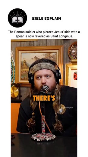 Bible Explain on Instagram: "Saint Longinus, the Roman centurion, is known for piercing Jesus' side with a spear during the Crucifixion, an event documented in John 19:34. According to Scripture, blood and water flowed from the wound, symbolizing the sacraments and Christ's ultimate sacrifice. Tradition holds that Longinus was nearly blind at the time, and when the blood of Christ touched his eyes, he experienced a profound healing – both physical and spiritual. This transformative moment change
