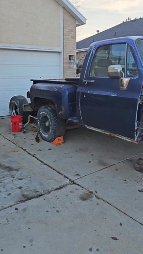 Axle out! 73 Chevy Stepside project. | Chris Humphrey