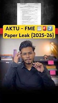 FME One Shot 🫡| AKTU PYQ + Most Important Topics | Fundamentals of Mechanical Engineering ⚙️