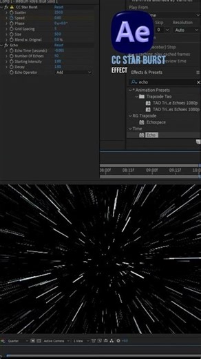 After Effects CC Star Burst Speed Effect Tutorial (Motion Boss 13) #shorts
