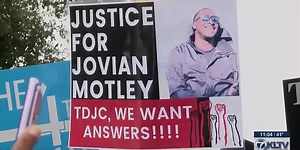 Family holds protest in honor of East Texas correctional officer who died on duty in Lovelady