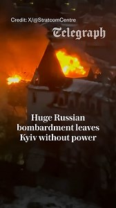 A huge Russian combined missile and drone attack has left hundreds of thousands of people in Kyiv without power, just hours before Volodymyr Zelensky is due to meet Donald Trump.⁠ ⁠ Apartment blocks and houses were struck, and a third of Ukraine’s capital has been left without heating, as temperatures drop below zero degrees.⁠ ⁠ One person was killed and more than 20 were injured, including two children, as 500 drones and 40 missiles rained down on seven districts, according to Mykola Kalashnyk,