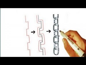 How to draw (Chain) quick & easy l Very easy Chain Drawing tutorial step by step for beginners.