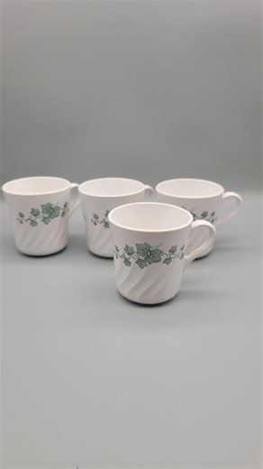 Corelle Corning Ware Callaway Ivy Mugs - Vintage Mugs Set of 4 - Etsy