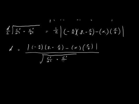 Distance from a point to a line formula Proof