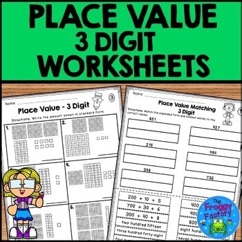 Place Value Worksheets 3 Digit Place Value | Place Value Review Practice