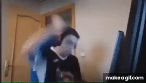 Guy smashing his desk on Make a GIF