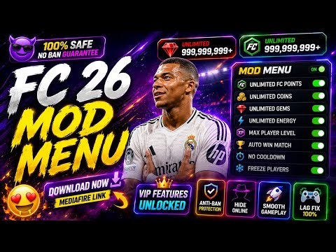 FC MOBILE MOD MENU V26.2.01 - Unlimited Money, Points | Fc Mobile Mod Menu | Fc Mobile Mod Apk