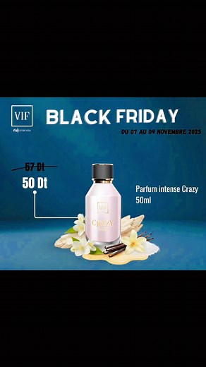 💣 BLACK FRIDAY débarque (déjà) chez VIF ! 💣 🖤 Oui, tu as bien lu… on commence la fête plus tôt que tout le monde ! 💄 Du 7 au 9 novembre, profite d’offres exclusives sur nos produits les plus iconiques ✨ C’est ton moment pour briller, craquer et te faire plaisir sans attendre 💋 ⏳ Le compte à rebours du glamour est lancé… fonce vite ! 👉 https://vif.tn/nos-produits?refer=sabrine023155 #VIF #BlackFriday #parfums #makeup #beauté #promo #promohair #تألق #cheveuxsains #جمال #solaire #عروض #vif_tn