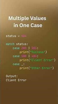 match-case in Python | Switch Statement Explained (Python 3.10+)
