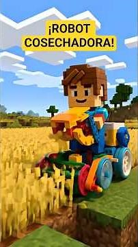 My LEGO Harvester Robot in Minecraft! 🚜🌾