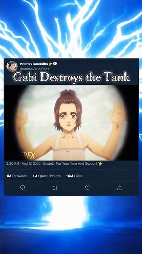 Gabi Blows Up the Tank #aot #attackontitan #eren #levi #mikasa #gabi #animeshorts #animeedit