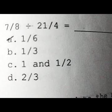 Division of Fraction 7/8 ÷ 21/4