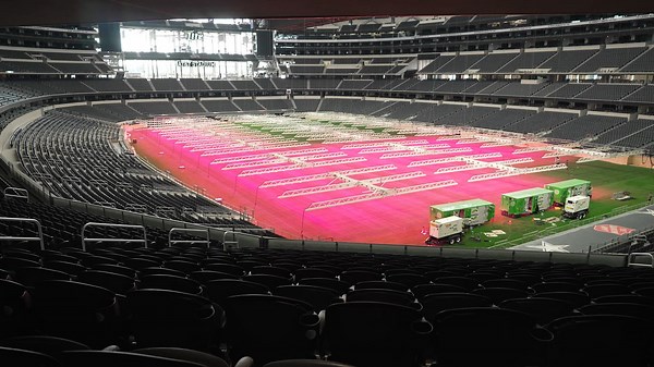 PHOTOS: Inside look at Dallas Stadium's World Cup pitch unveiled ahead of summer tournament