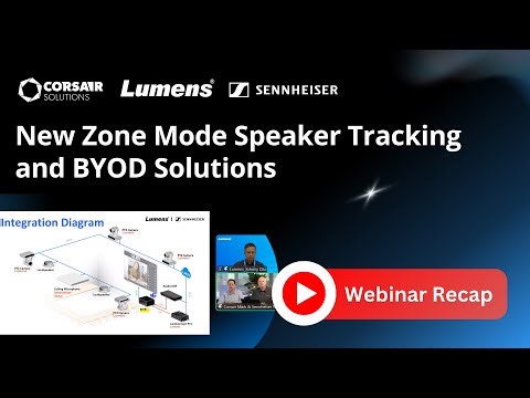 Webinar Recap: New Zone Mode Speaker Tracking and BYOD Solutions | Lumens ProAV