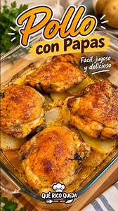 🍗 Pollo al horno con papas | Fácil, jugoso y delicioso