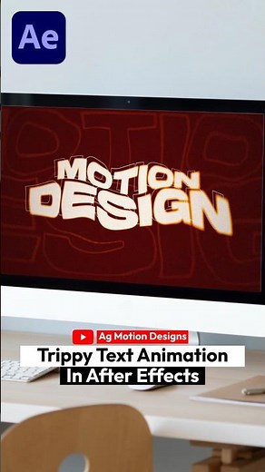 Trippy Text Animation In Adobe After Effects #videoediting #motiongraphics #aftereffectstutorial