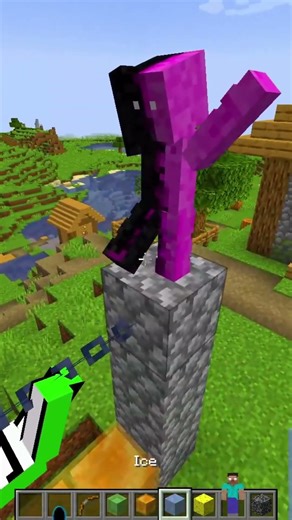 Minecraft saving by FREEZING TIME! #shorts