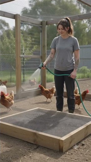 Ultimate chicken coop DIY hack! 🐔🌾 #shorts #diy #chickens #homestead