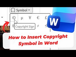How to Insert Copyright Symbol in Word