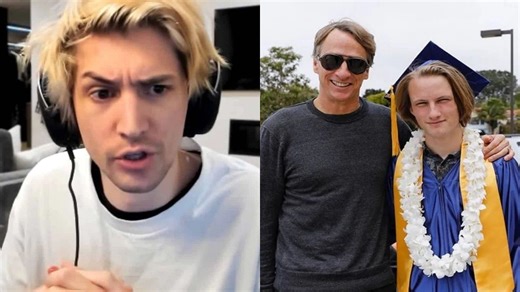 Fans go wild as xQc talks to Tony Hawk's son on Twitch livestream, gets invited to skate with him